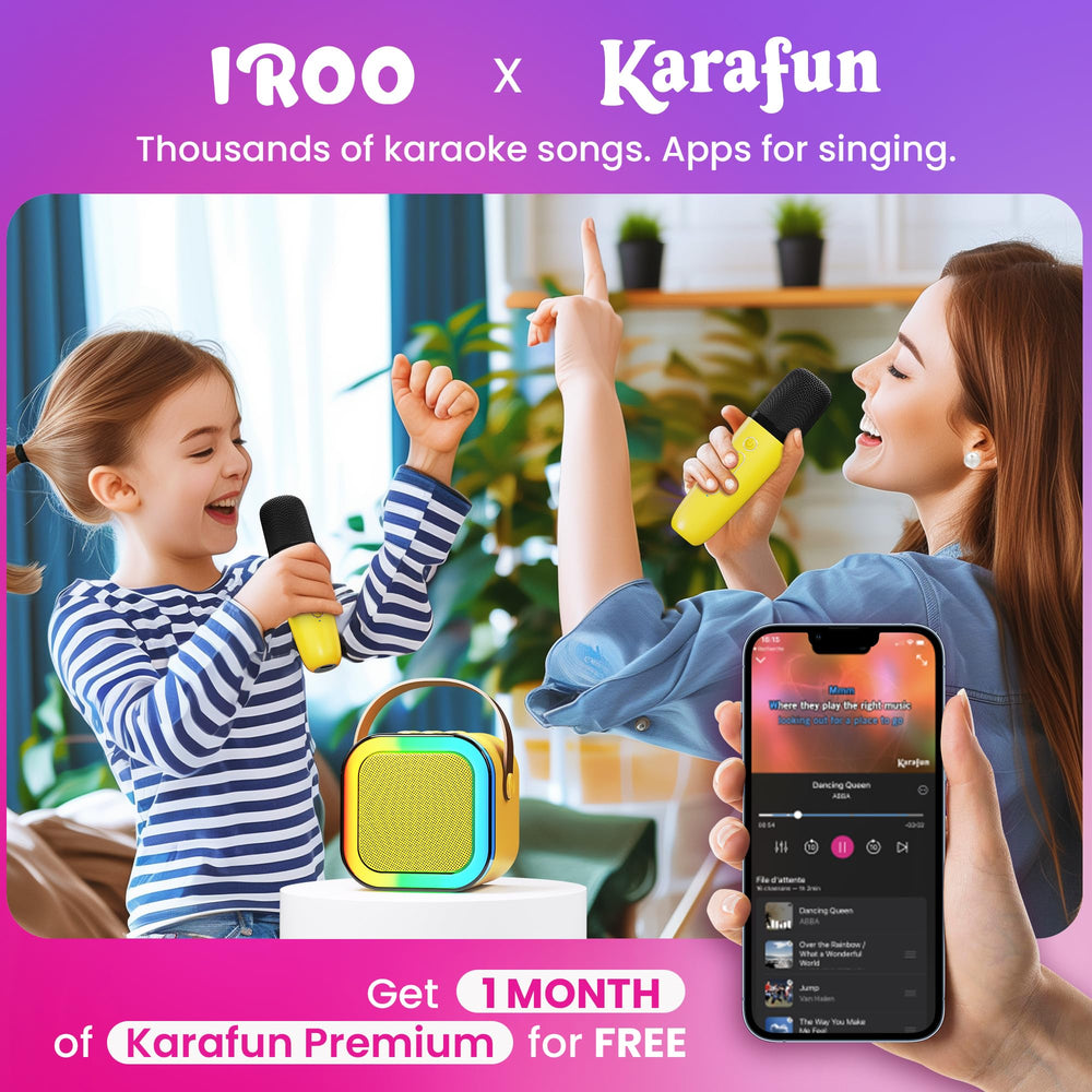 Kid-friendly volume controls from IROO keep listening comfortable.