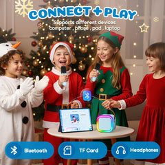 IROO Karaoke Machine features a compact design for portable play anywhere.