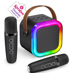 IROO Karaoke Machine with disco lights for lively family sing-alongs.