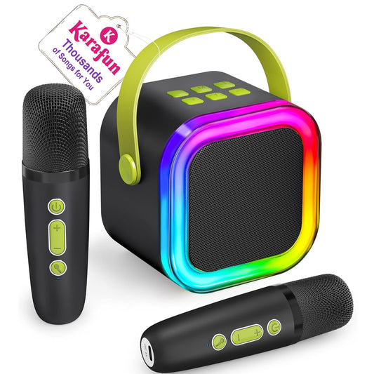 IROO karaoke machine for kids with a compact design for easy family setup.