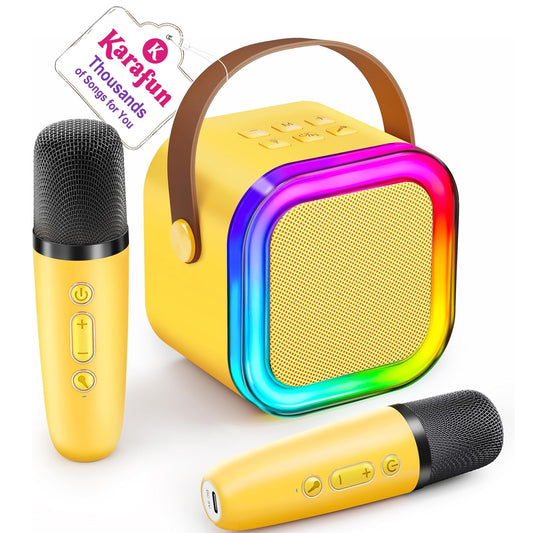 IROO karaoke machine front view ready for family singing sessions.