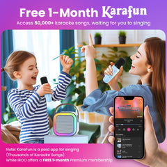 IROO Karaoke Machine as a portable speaker for family activities.