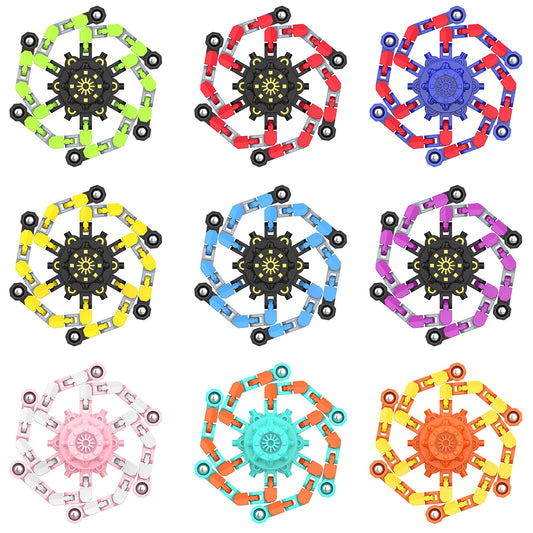 Irvotbes Christmas transformable spinner chains for creative play and dexterity.