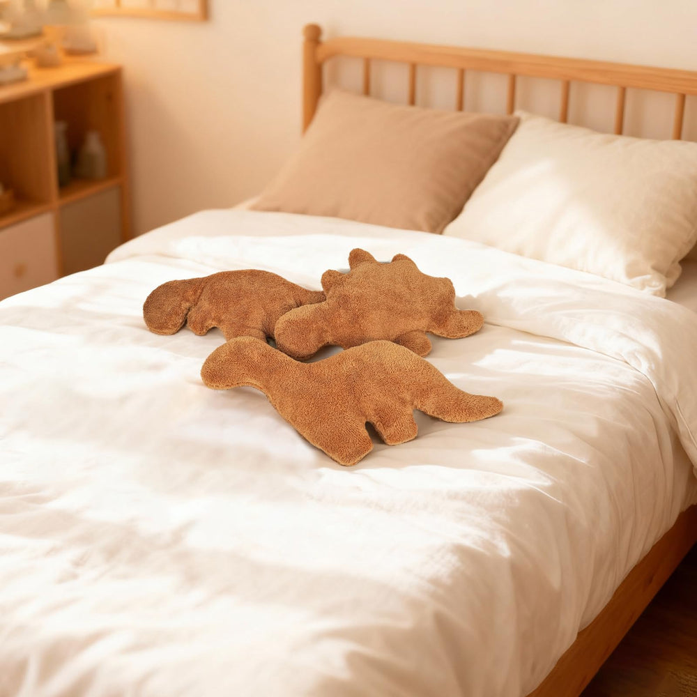 Isaacalyx dino nugget pillow set, three styles for gifting.