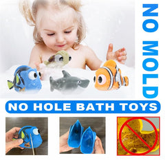 iseainno shark fishing net included for extra bath-time fun and organization.