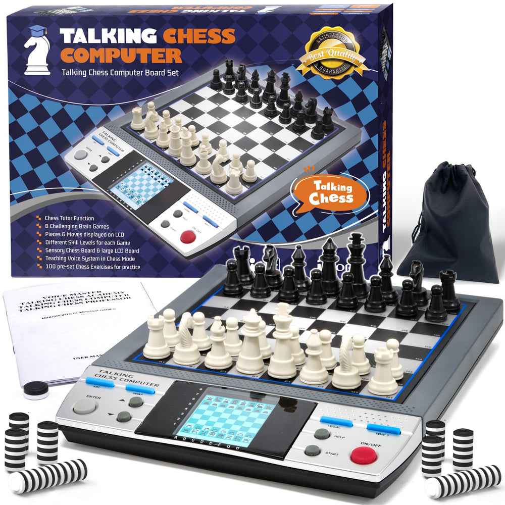 ISEE iCore electronic chess set Pro Black front view for engaging learning sessions
