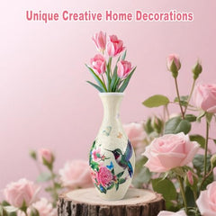 Iselyn 3D Puzzle Vase with detachable water cup for easy display.
