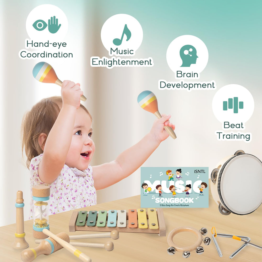 iSNTL triangle with striker strengthens hand-eye coordination and rhythm sense.