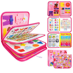 Issray 12-page busy board cover with colorful pages for hands-on learning on the go