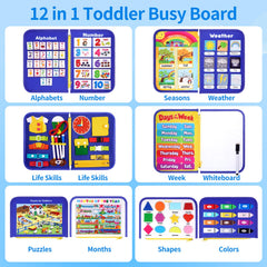 Issray busy board pages feature samples that spark early learning through interactive activities.