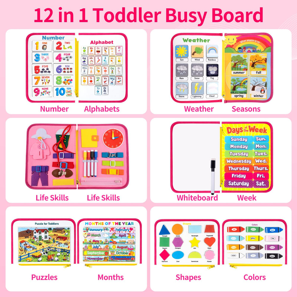Issray travel-friendly busy book handle for easy carry during journeys
