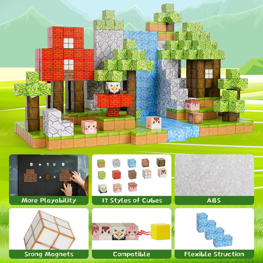 ITEFDTUTNE cubes figure dinosaurs for creative building adventures.