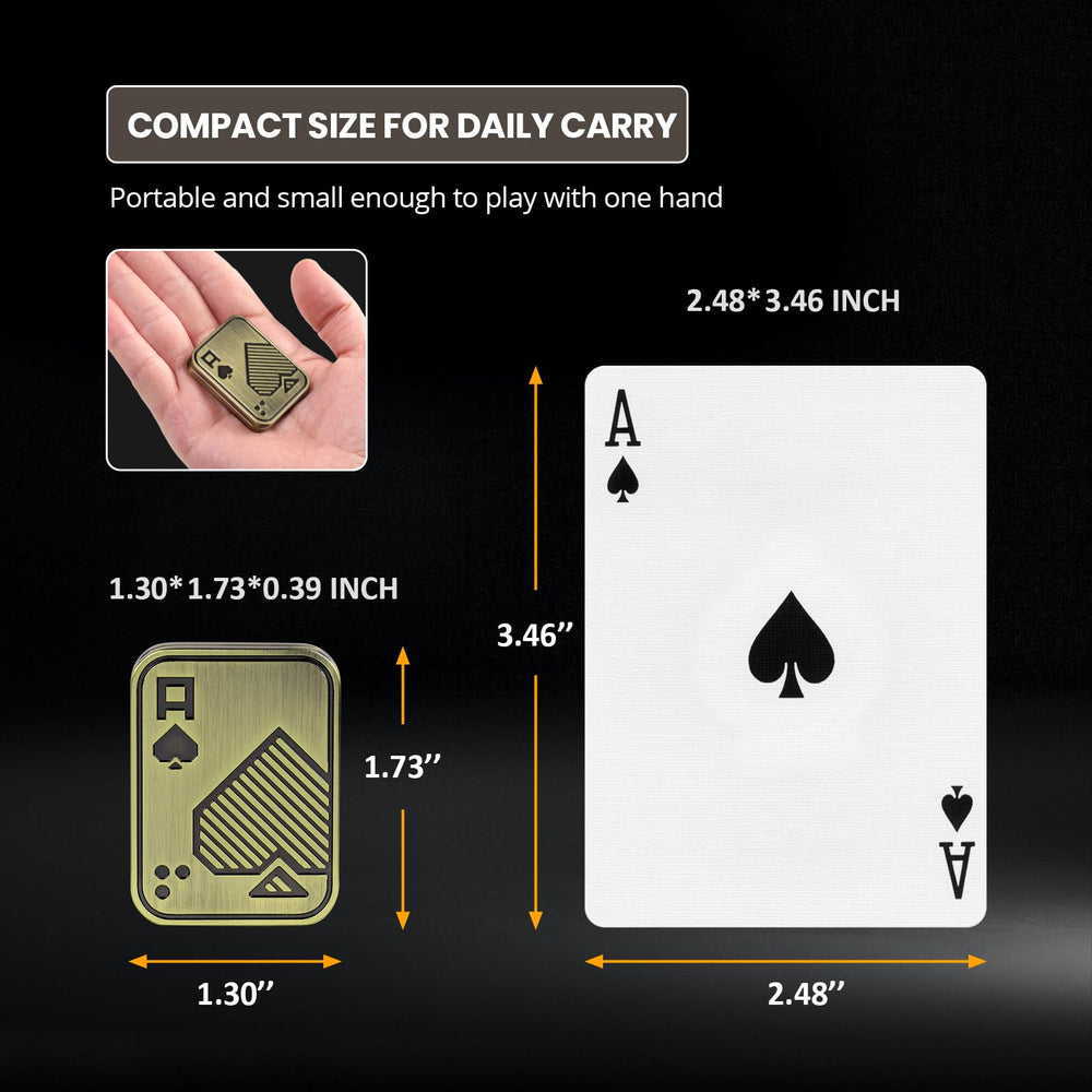 ITOKEY pocket-friendly magnetic fidget with ace-spade motif for on-the-go focus.