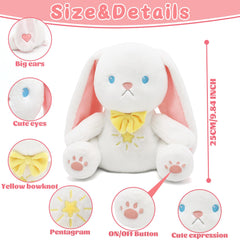 IUTOYYE breathing bunny remote control enables easy breathing and light adjustments.