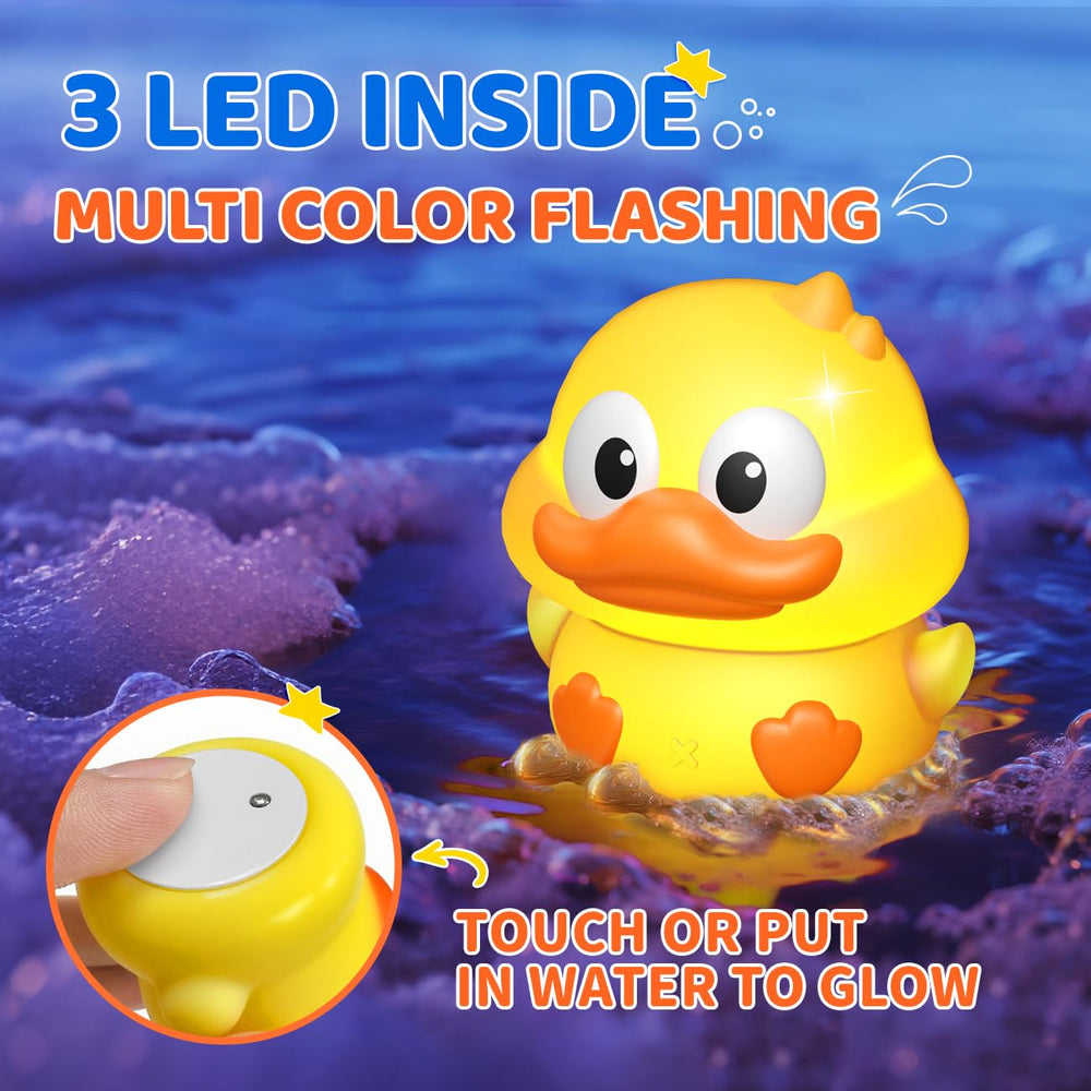 iValea light up cow bath toy for sensory play