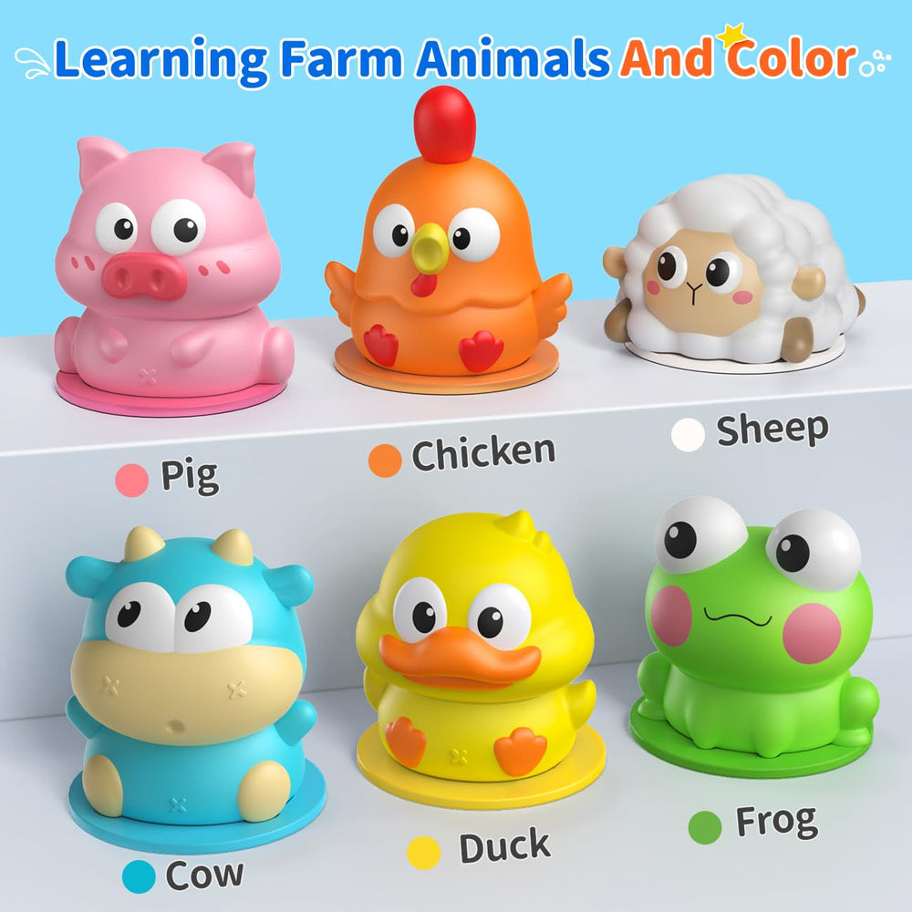 iValea frog bath toy waterproof and splash-friendly