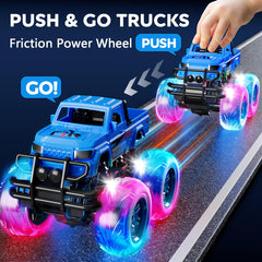 iValea Monster Trucks 1:65 scale die-cast design invites authentic racing