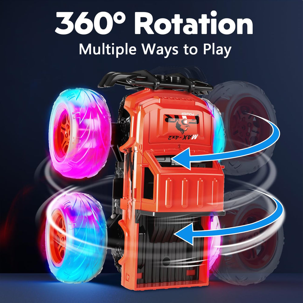 iValea Monster Trucks LED dual-color wheels light up during spins