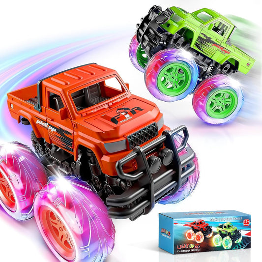 iValea Monster Trucks front view shows light-up wheels for engaging play