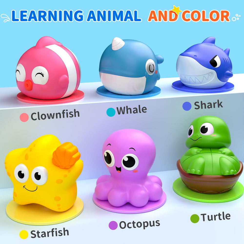 iValea starfish bath toy glows for sensory stimulation during bath