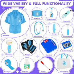 IVENRXIU doctor kit dress up costume with storage for portable pretend play.