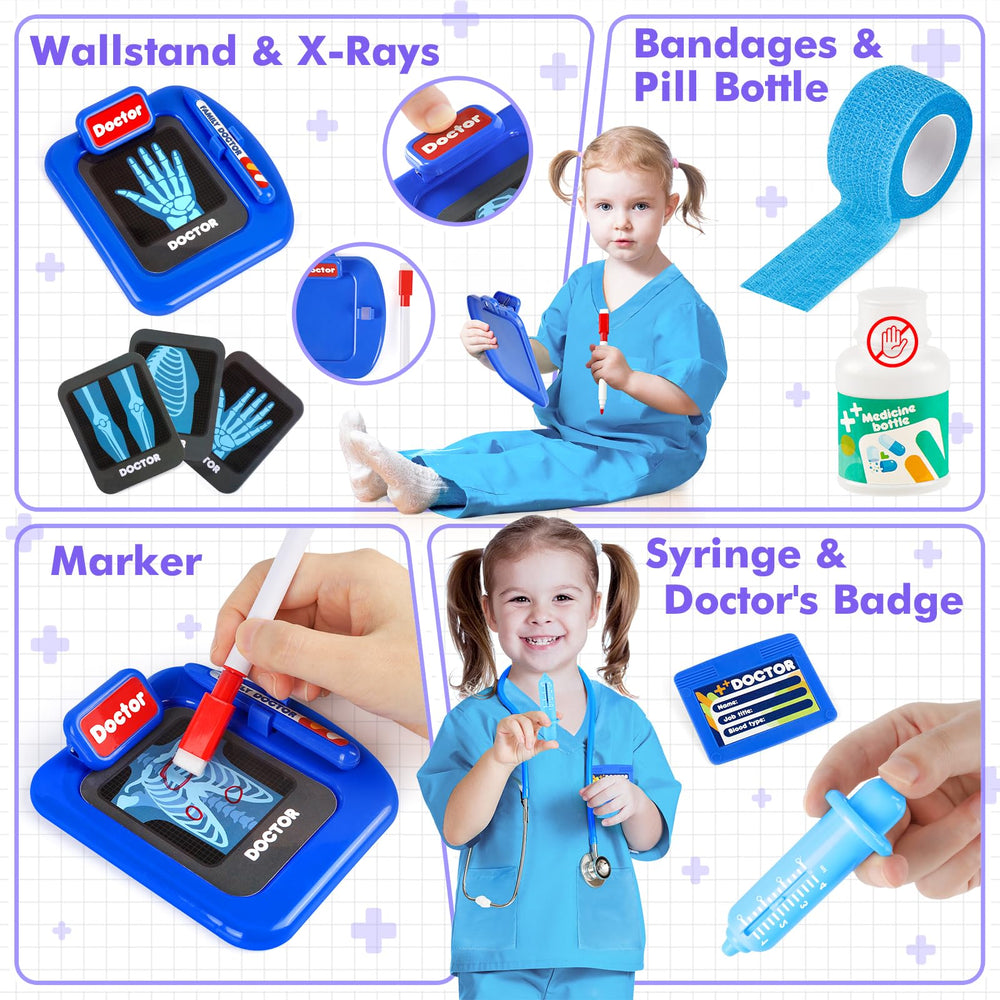 IVENRXIU doctor kit otoscope and oral mirror for exploring body parts safely.