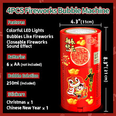 Ivtivfu bubble machine with four chambers for continuous bubbles