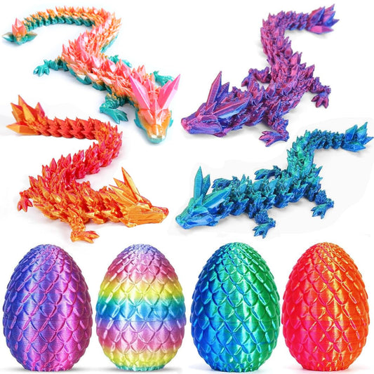 Ivrmtal dragon egg inside dragon: tactile articulated dragon for play
