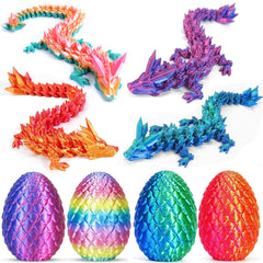 Ivrmtal dragon egg inside dragon: tactile articulated dragon for play