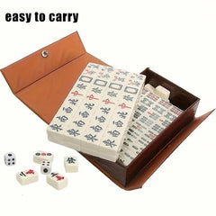 IWUTEFET Mini Travel Mahjong case keeps pieces organized and portable.