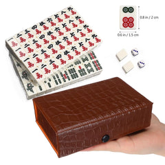 IWUTEFET Mini Travel Mahjong diamine tiles, scratch-resistant for long-term use.