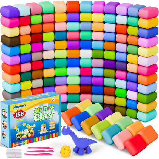 Ixiaoyoo air dry clay kit with 158 colors for vibrant home crafts