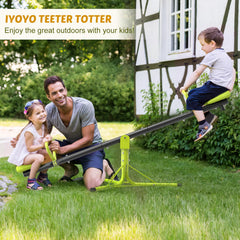 Iyoyo seesaw steel construction close-up shows durable materials