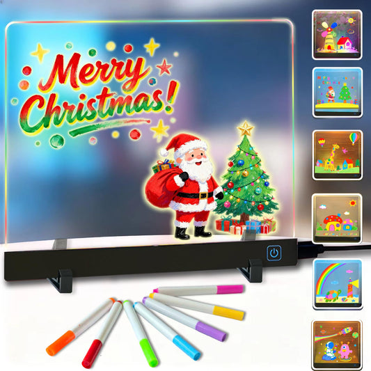 IYT Lumiboard light-up drawing board with vibrant RGB glow for kids' art