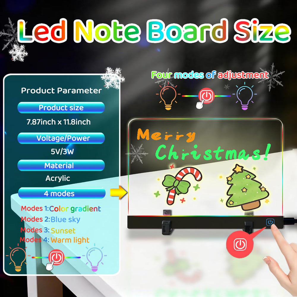 IYT Lumiboard with seven-color pens offers vivid color options for doodling