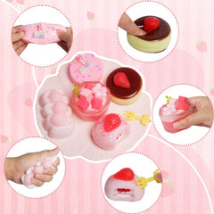 IZEO dessert squishies collection as desk decor for a playful work area