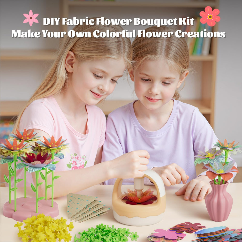 Izomila fabric flower kit varied centers for customizable blooms.