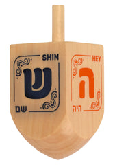 Bulk pack of 30 colorful wooden dreidels for party favors and gifts.