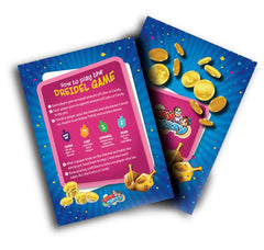 Izzy n Dizzy 1.25-inch dreidel size offers comfortable grip for children.