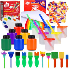 J MARK spill-resistant paint cups for mess-free toddler art sessions.
