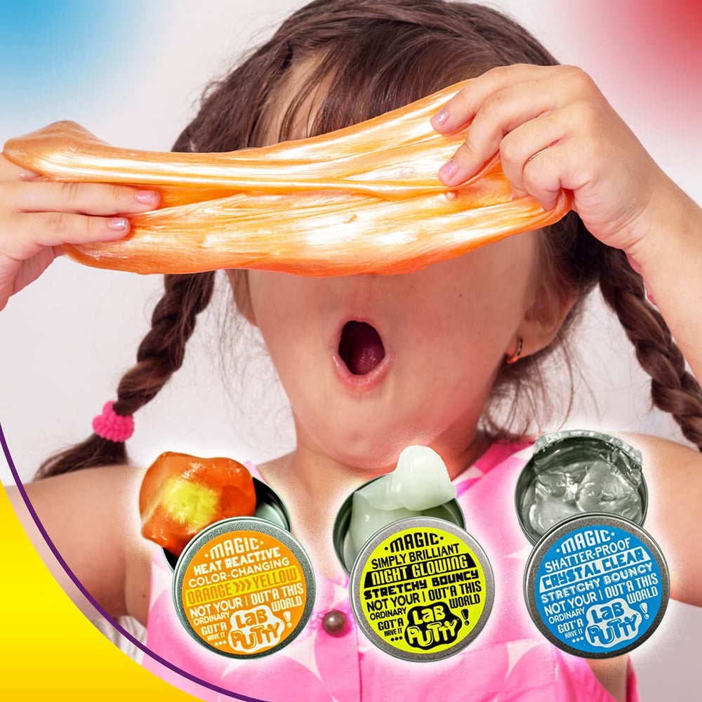 JA-RU clear slime offering smooth stretches for calm desk time.