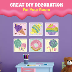 Jackinthebox Candyland Poke Poke Art kit surface protection pad keeps cleanup easy.