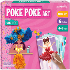 jackinthebox Poke Poke Art kit shows fashion theme design ideas for kids' creative play