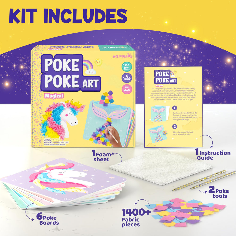Jackinthebox Poke Poke Art Kit complete craft set for imaginative play.