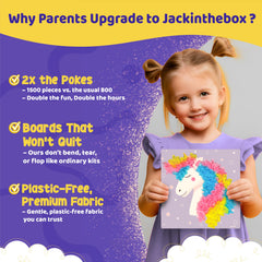 Jackinthebox Poke Poke Art Kit poke pad keeps surfaces clean during art.
