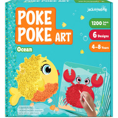 jackinthebox Poke Poke Art ocean crab design boosts creativity and fine motor skills