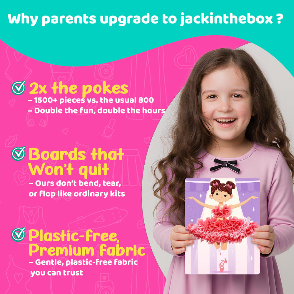 jackinthebox Poke Poke Art poke-in sticks enable precise fabric placement