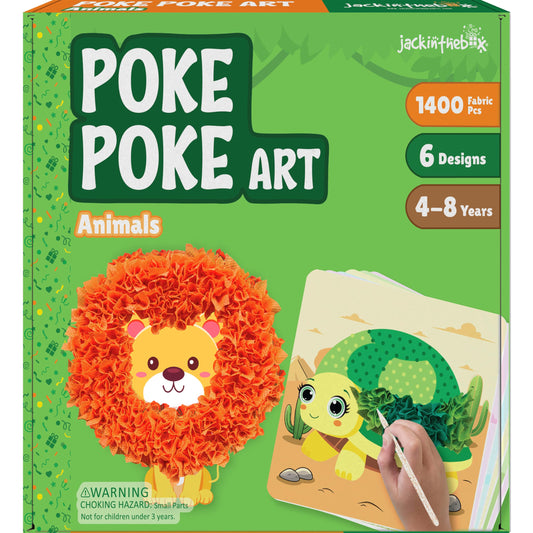 jackinthebox Poke Poke Art tortoise board: engaging fabric decorations spark creativity.