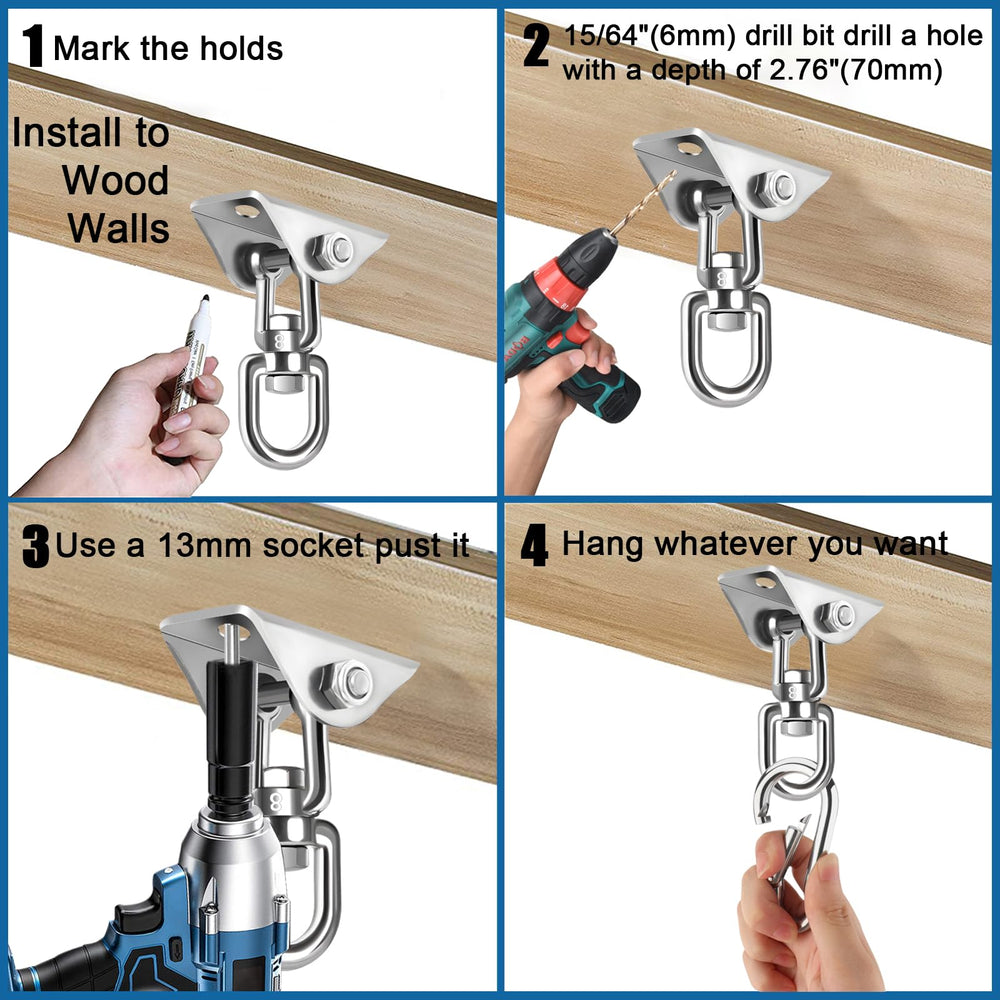 Jacnitad hanging kit in-use illustrates versatile hammock or chair use.