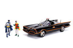 Jada Batmobile 1966 front view with authentic DC license for display